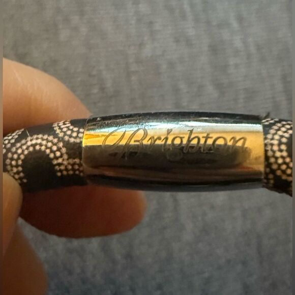 NWOT Brighton Woodstock Single Beige Python Embossed Leather Bracelet. - Picture 4 of 5